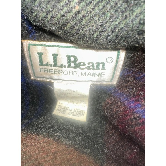 Vintage LL Bean Field Coat Mens XL Tan Canvas Plaid Wool Lined Parka Made in USA - Picture 16 of 16